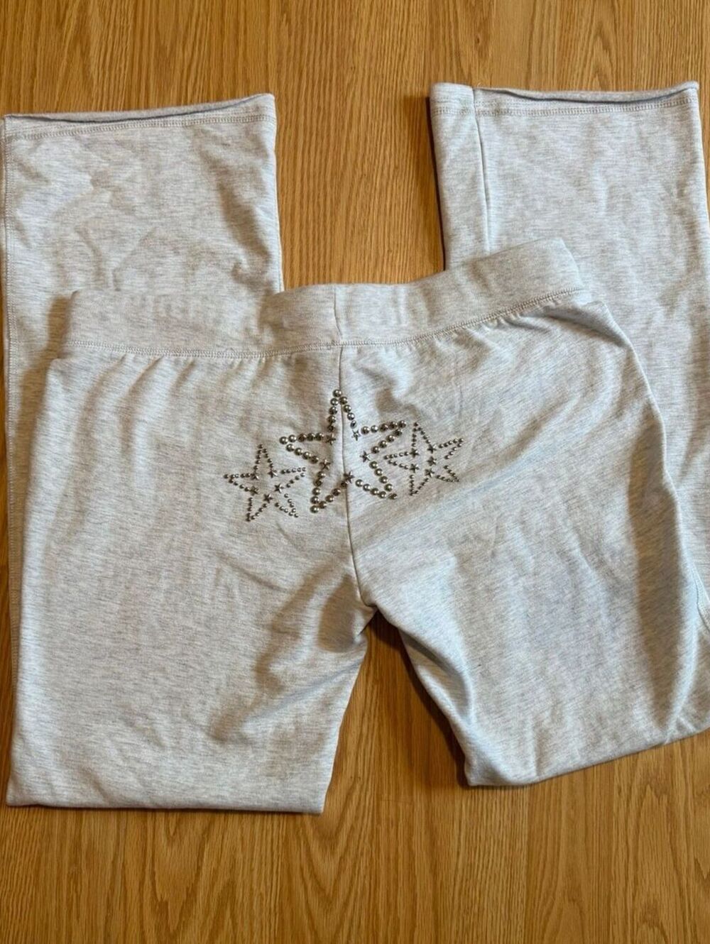 Y2K Inspired Aeropostale Demetra Studded Star Bootcut Sweatpants Gray L